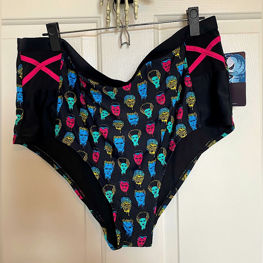 Universal Monsters High Waisted Swim Bottoms Plus Size